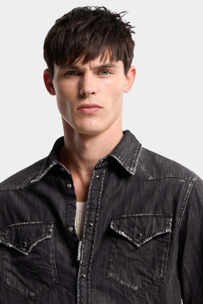 Black Wash Western Shirt Black Wash Western Shirt