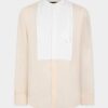 Bowtie Dropped Shoulder Silk Shirt Bowtie Dropped Shoulder Silk Shirt