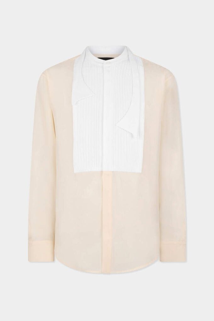 Bowtie Dropped Shoulder Silk Shirt Bowtie Dropped Shoulder Silk Shirt