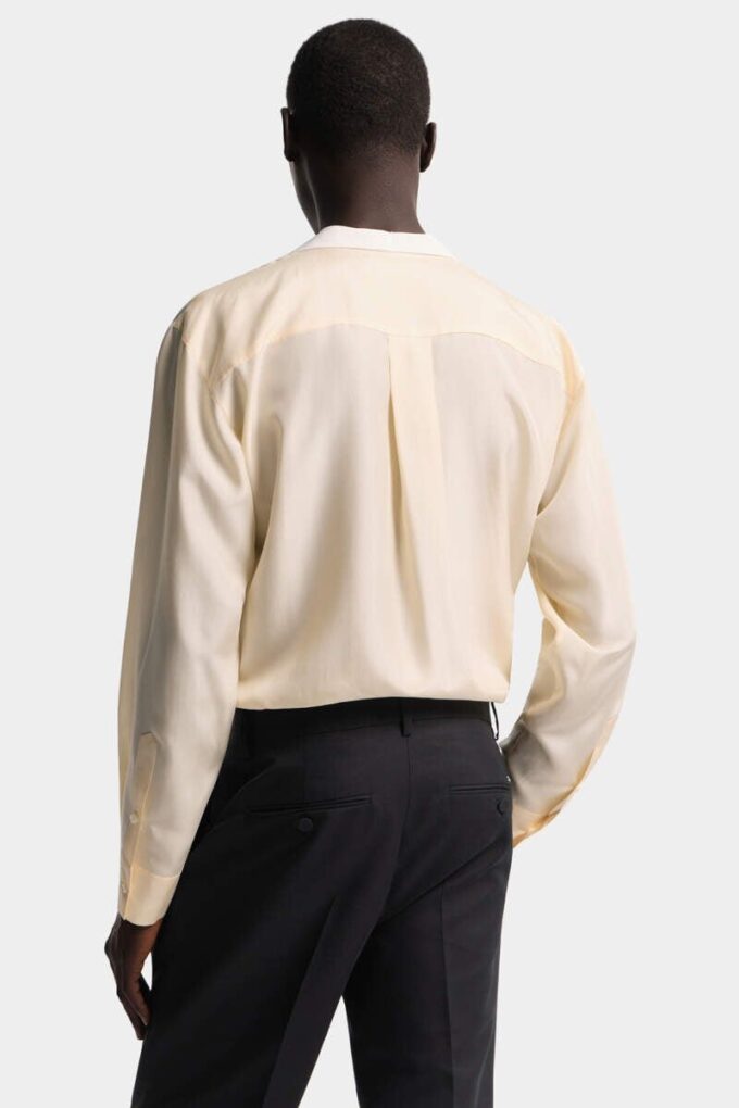 Bowtie Dropped Shoulder Silk Shirt Bowtie Dropped Shoulder Silk Shirt