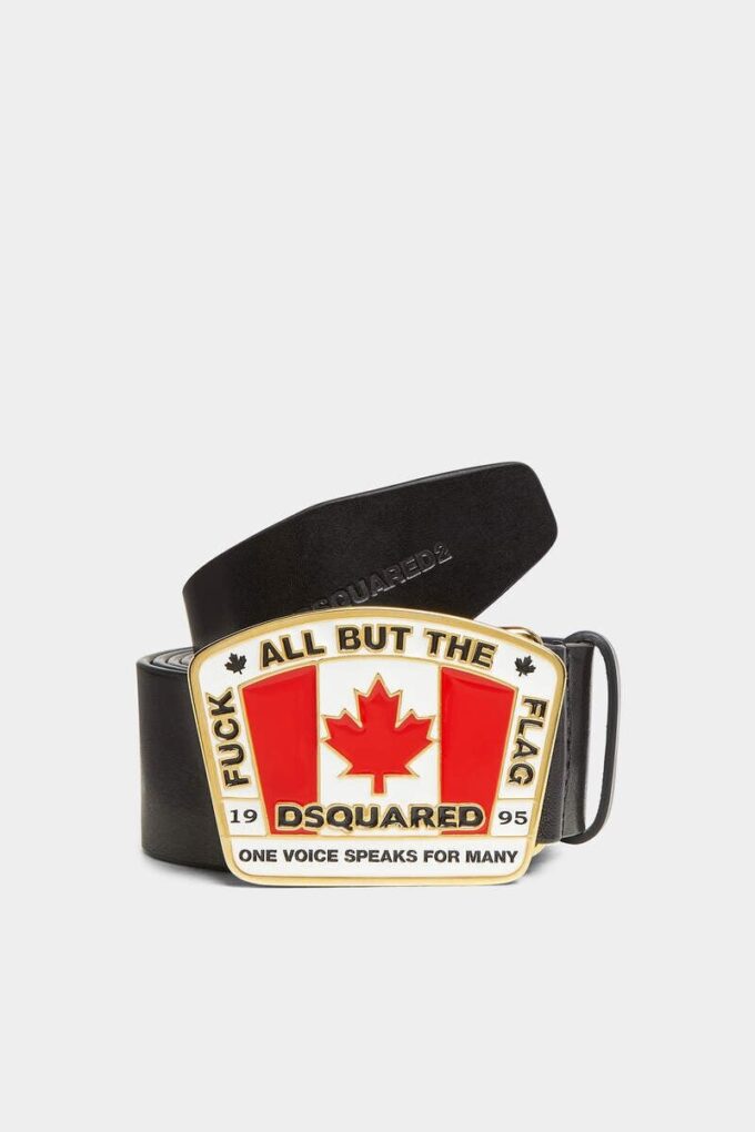 Canadian Flag Plaque Belt Canadian Flag Plaque Belt