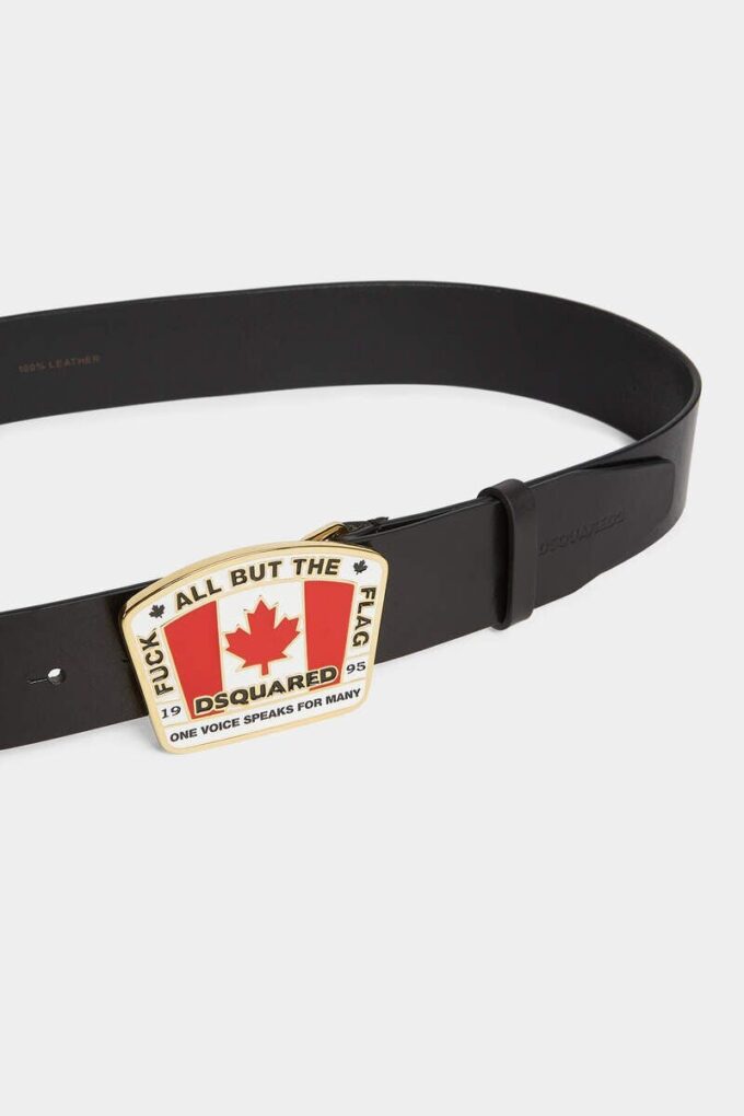 Canadian Flag Plaque Belt Canadian Flag Plaque Belt
