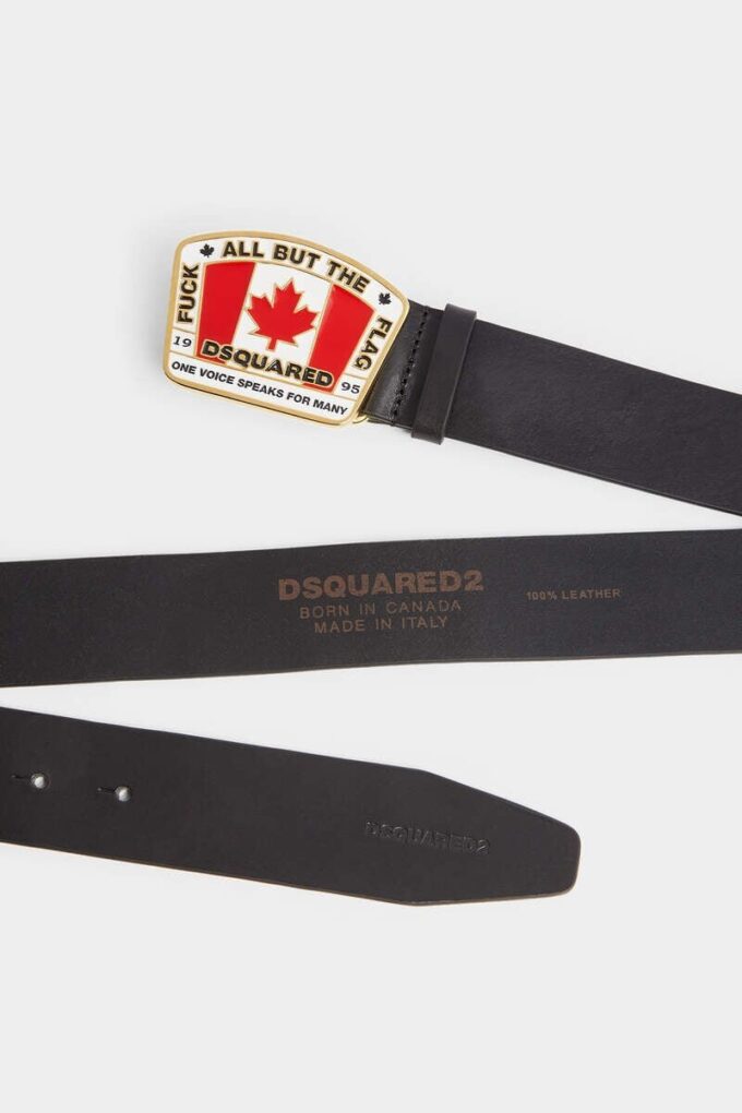 Canadian Flag Plaque Belt Canadian Flag Plaque Belt