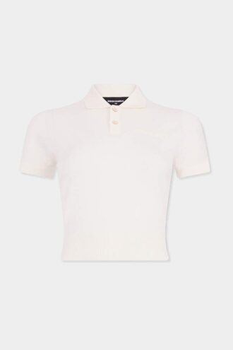 Cropped Knit Polo