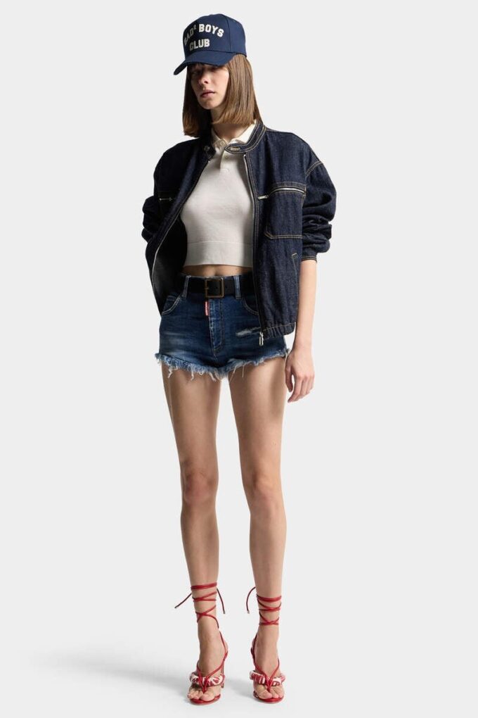 Cropped Knit Polo