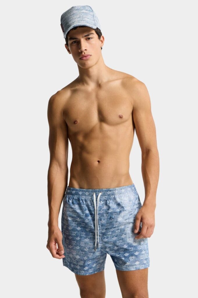 D2 Monogram Midi Swim Boxer D2 Monogram Midi Swim Boxer