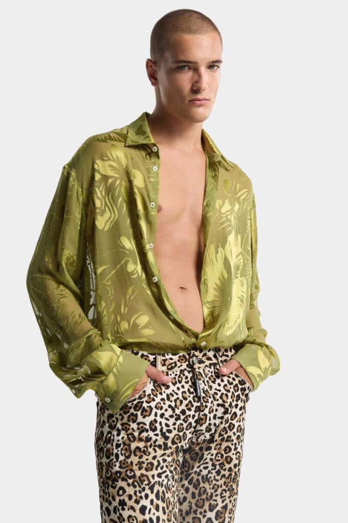 Dancing Flowers Sheer Shirt Dancing Flowers Sheer Shirt