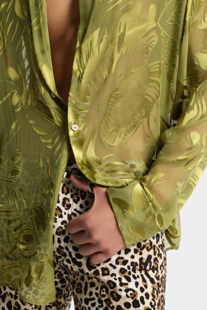 Dancing Flowers Sheer Shirt Dancing Flowers Sheer Shirt