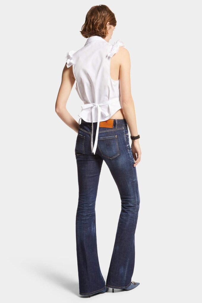 Dark Clean Wash Medium Waist Flare Jeans Dark Clean Wash Medium Waist Flare Jeans