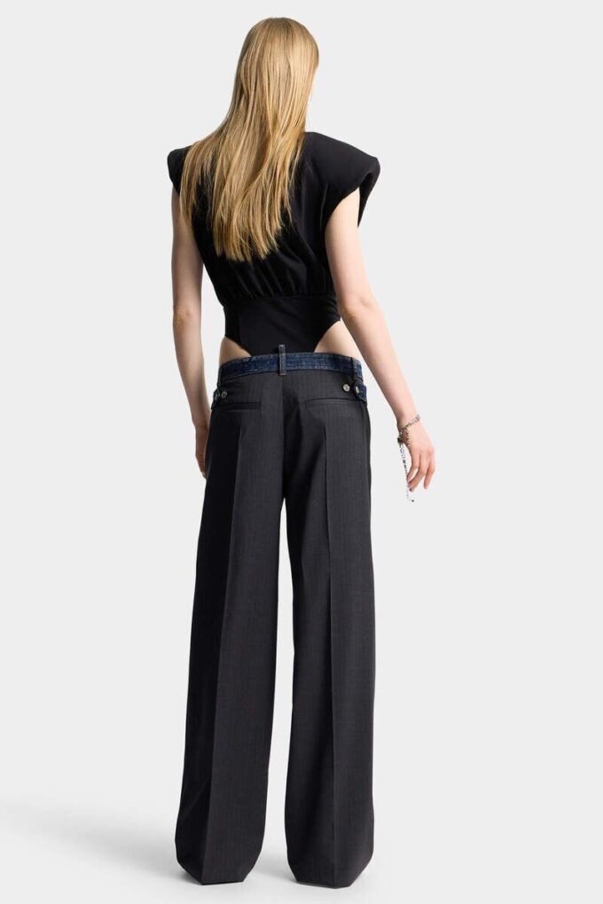 Dark Rebel Rider Wash Hybrid Denim Tailor Loose Pant Dark Rebel Rider Wash Hybrid Denim Tailor Loose Pant