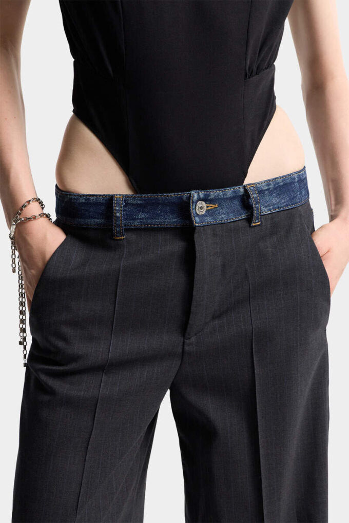 Dark Rebel Rider Wash Hybrid Denim Tailor Loose Pant Dark Rebel Rider Wash Hybrid Denim Tailor Loose Pant