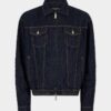 Dark Wash Drawstring Jean Jacket Dark Wash Drawstring Jean Jacket