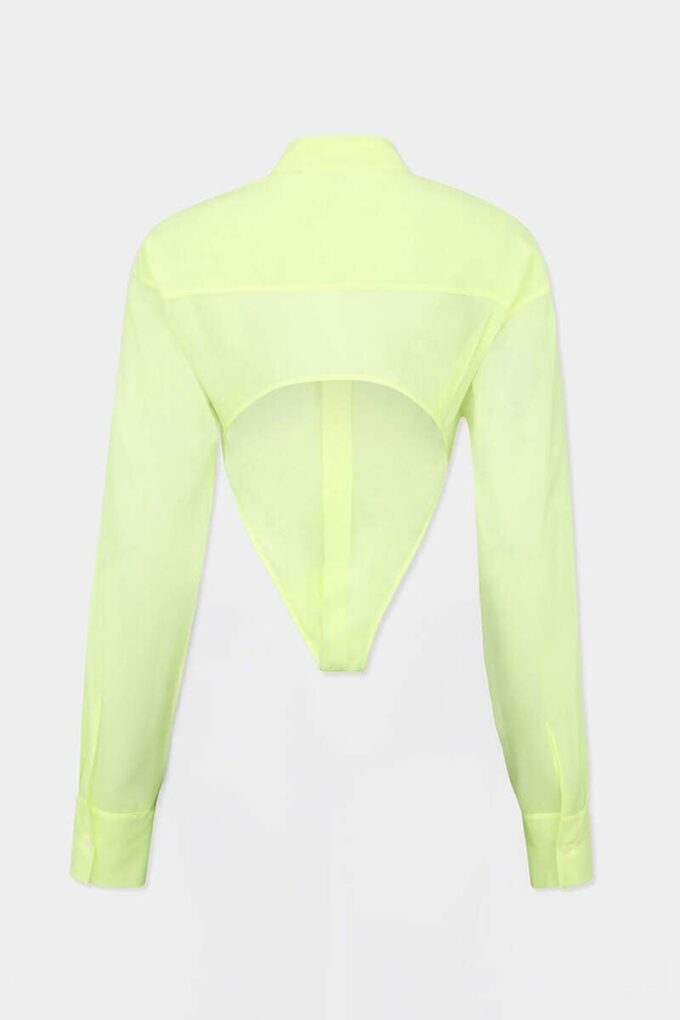 Deep Cut Sheer Shirt Deep Cut Sheer Shirt