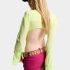 Deep Cut Sheer Shirt Deep Cut Sheer Shirt