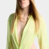 Deep Cut Sheer Shirt Deep Cut Sheer Shirt