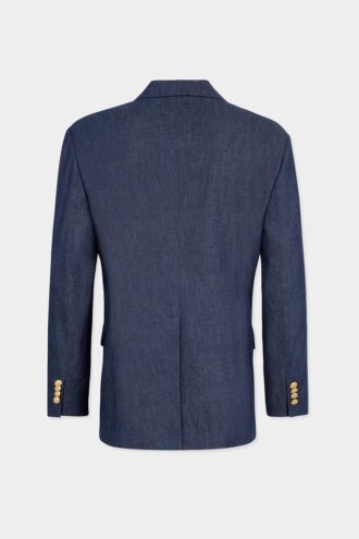 Denim Double Breasted Blazer