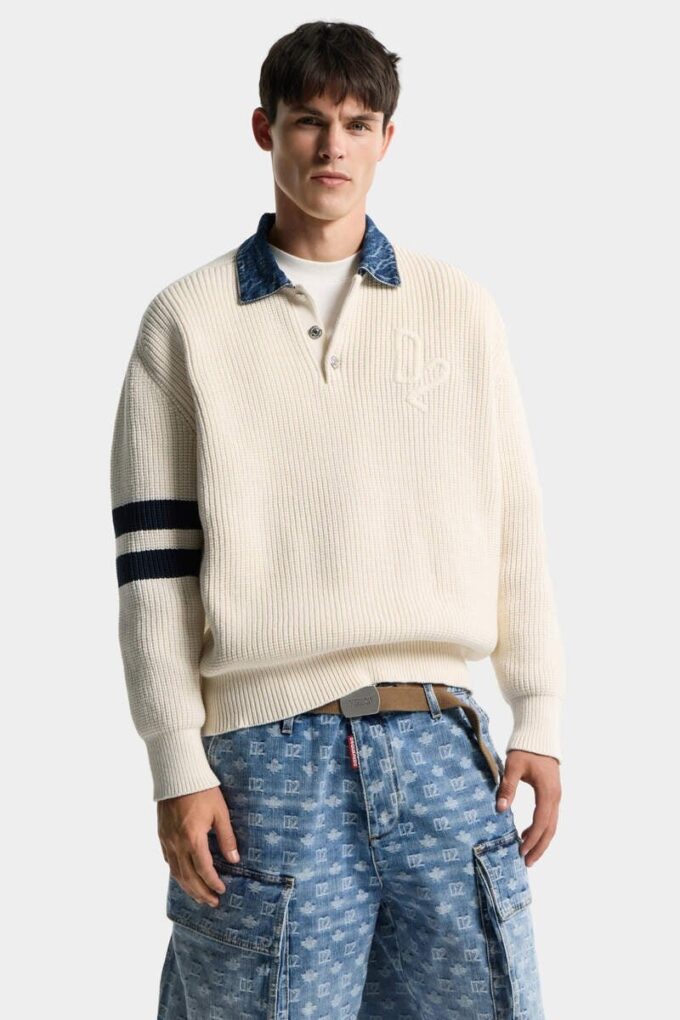 Denim Mix D2 Knit Pullover Denim Mix D2 Knit Pullover