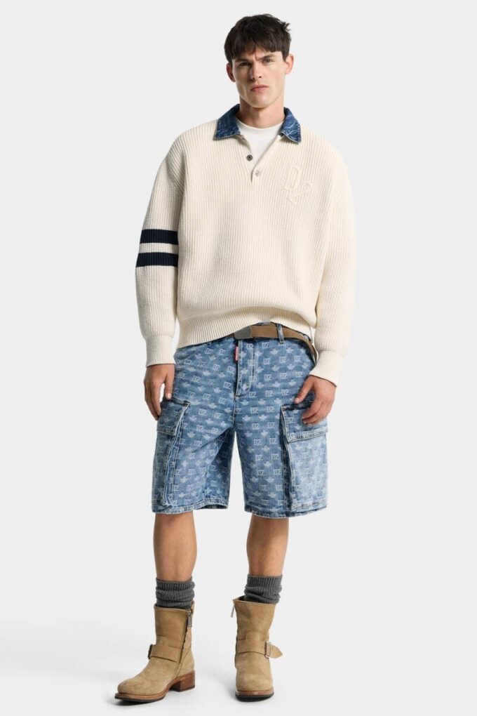 Denim Mix D2 Knit Pullover Denim Mix D2 Knit Pullover