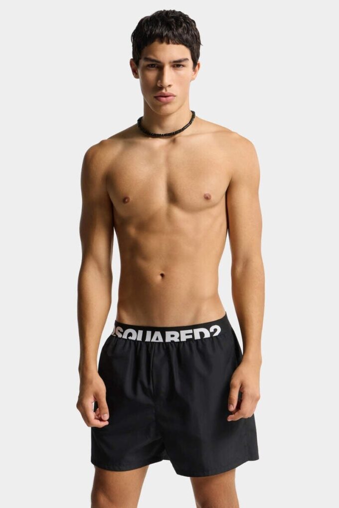 Dsquared2 Logo Midi Swim Boxer Dsquared2 Logo Midi Swim Boxer