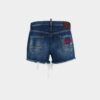 Dsquared2 Rebels Dark Wash Shorts Cut Off Dsquared2 Rebels Dark Wash Shorts Cut Off
