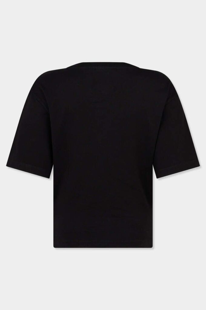 Dsquared2 Tape Cropped Breezy Fit T-Shirt Dsquared2 Tape Cropped Breezy Fit T-Shirt