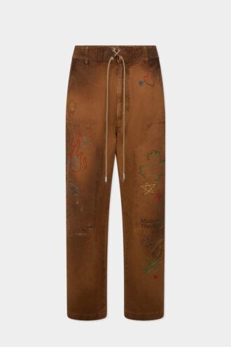 Handmade Scribbles Straight Pant