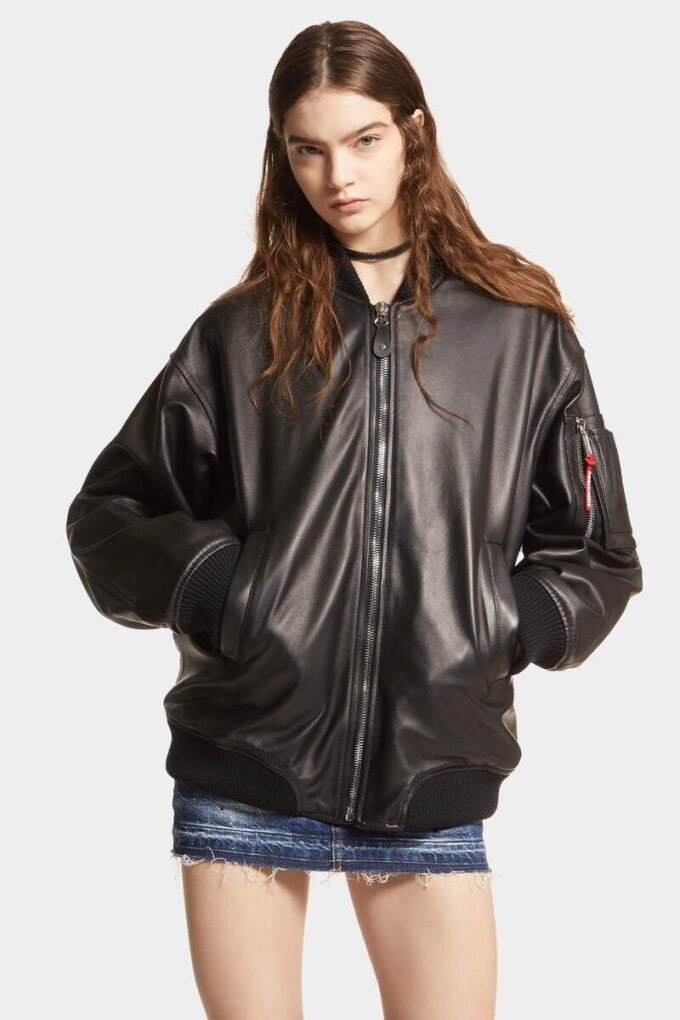 Leather Oversize Cyprus Bomber Leather Oversize Cyprus Bomber