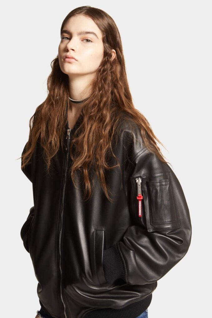Leather Oversize Cyprus Bomber Leather Oversize Cyprus Bomber