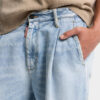 Light Clean Wash One Pleat Denim Pant