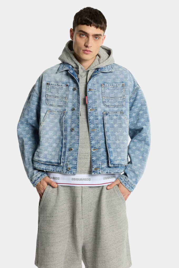 Light Wash Utility Jean Jacket Light Wash Utility Jean Jacket