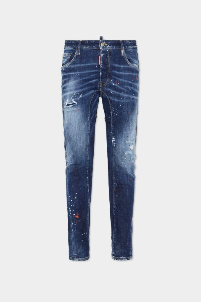 Medium Red Spots Wash Tidy Biker Jeans Medium Red Spots Wash Tidy Biker Jeans