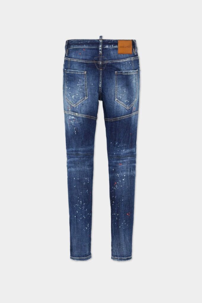 Medium Red Spots Wash Tidy Biker Jeans Medium Red Spots Wash Tidy Biker Jeans