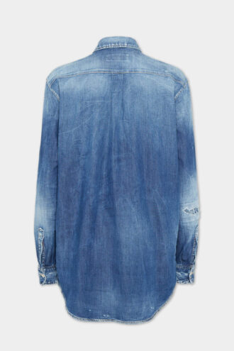 Medium Wash Maxi Dean Shirt Medium Wash Maxi Dean Shirt