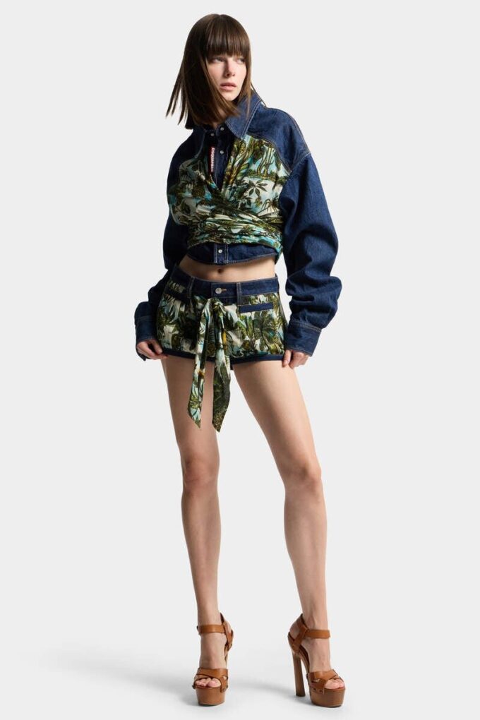 Monkey Business Denim Mix Balloon Hot Pants Monkey Business Denim Mix Balloon Hot Pants