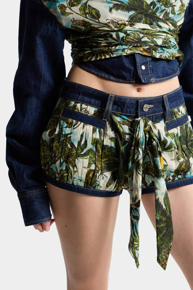 Monkey Business Denim Mix Balloon Hot Pants Monkey Business Denim Mix Balloon Hot Pants