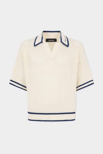 Open Work Knit Polo Open Work Knit Polo