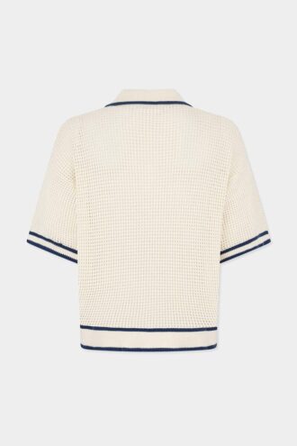 Open Work Knit Polo Open Work Knit Polo