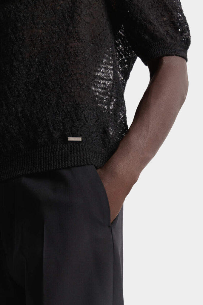 Open Work Knit T-Shirt Open Work Knit T-Shirt