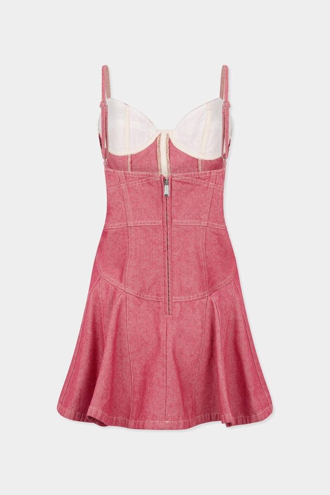 Oxford Denim Flouncy Dress Oxford Denim Flouncy Dress