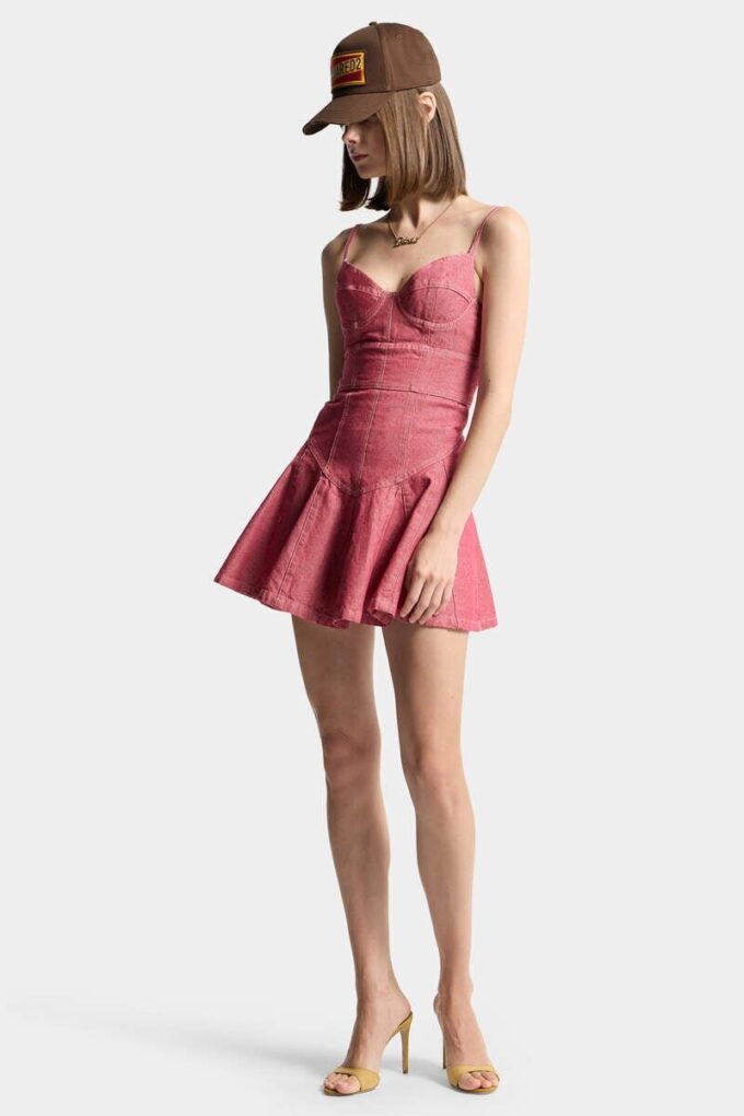 Oxford Denim Flouncy Dress Oxford Denim Flouncy Dress