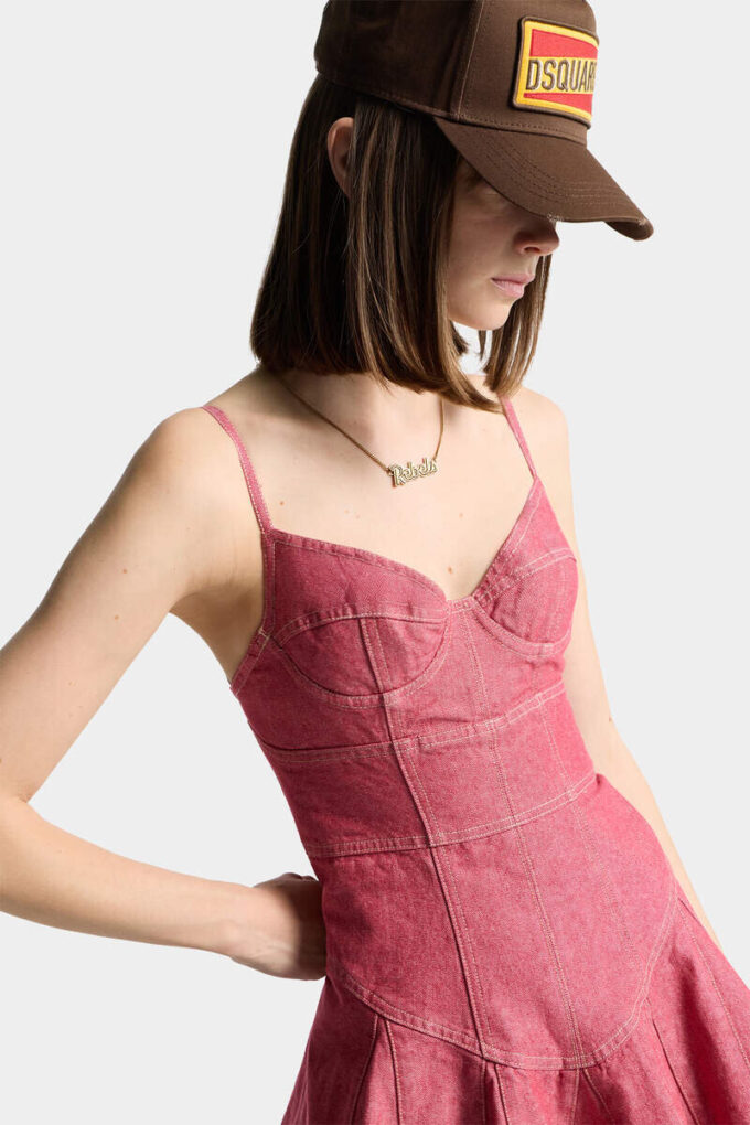 Oxford Denim Flouncy Dress Oxford Denim Flouncy Dress
