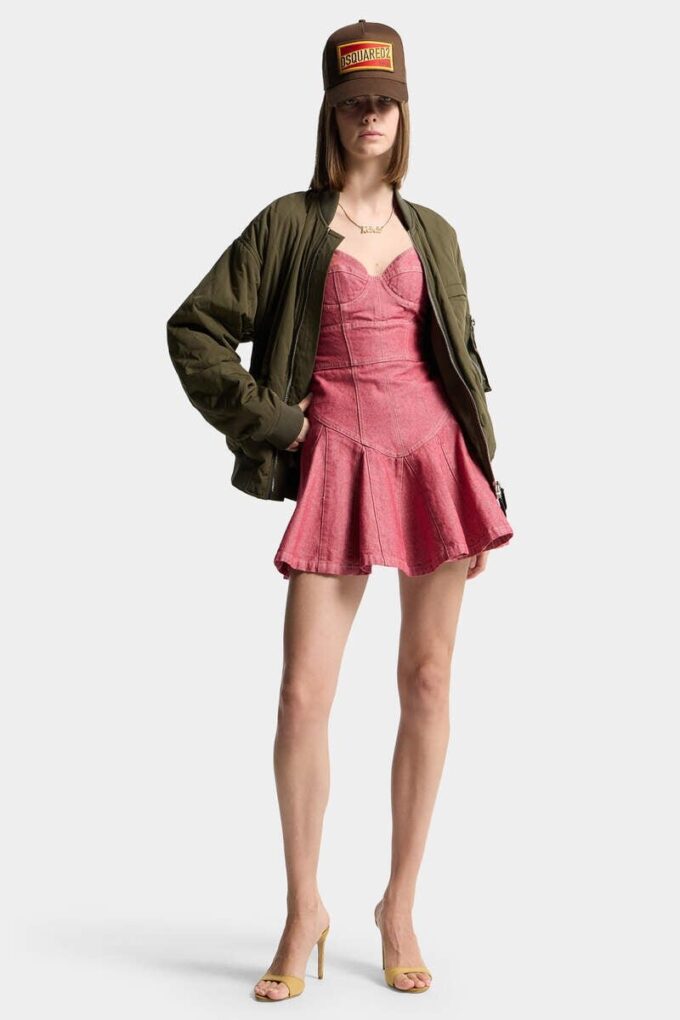 Oxford Denim Flouncy Dress Oxford Denim Flouncy Dress