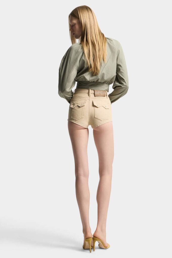 Oxford Denim High Waist Hot Pants Oxford Denim High Waist Hot Pants