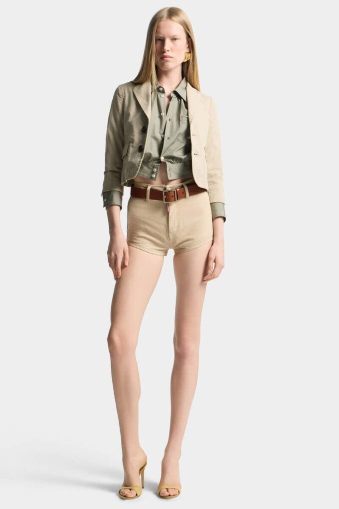Oxford Denim High Waist Hot Pants Oxford Denim High Waist Hot Pants