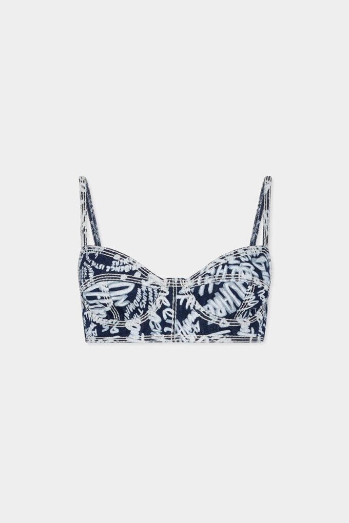 Rebel Hibiscus Dark Flower Wash Tiki Bra Rebel Hibiscus Dark Flower Wash Tiki Bra