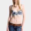 Rebel Hibiscus Dark Flower Wash Tiki Bra Rebel Hibiscus Dark Flower Wash Tiki Bra