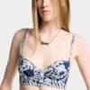 Rebel Hibiscus Dark Flower Wash Tiki Bra Rebel Hibiscus Dark Flower Wash Tiki Bra