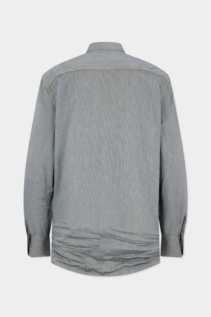 Striped Denim Canadian Vintage Shirt Striped Denim Canadian Vintage Shirt