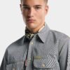 Striped Denim Canadian Vintage Shirt Striped Denim Canadian Vintage Shirt