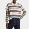 Striped Long Sleeves Knit Polo Striped Long Sleeves Knit Polo